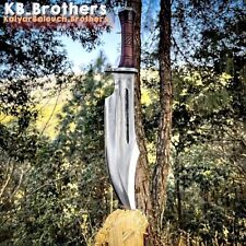 Beautiful Handmade  Carbon Steel Blade Survival Bowie Knife-Hunting-19-inches. picture
