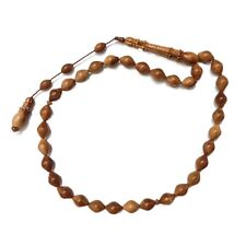 Kuka Tasbih MUSLIM PRAYER BEADS Limited Edition 10x14mm 33-ct Sculpted Long Alif picture