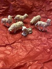 Vtg (6) Nativity Sceen Sheep/Lambs picture