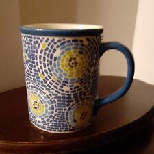 2008 Starbucks Mosaic Tile Swirl Ceramic Coffee Cup/Mug 16 Oz picture