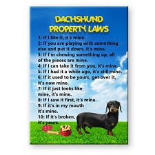 DACHSHUND Property Laws FRIDGE MAGNET No 2 Doxie Steel Cased picture
