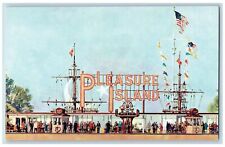 c1950's Entrance Of Pleasure Island Ticket Boot Wakefield Massachusetts Postcard picture