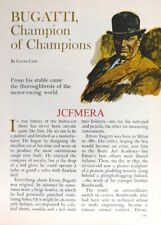 Ettore BUGATTI - 'Champion of Champions' - 1969 Magazine Cutting picture