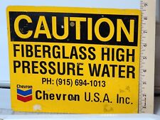 Chevron - Caution Fiberglass High Pressure Water Metal Sign picture