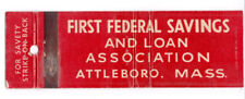 c1950s~Attleboro Massachusetts~Federal Savings Bank~Vintage VTG Matchbook Cover picture