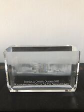 WALLIS ANNENBERG CENTER FOR THE PERFORMING ARTS CRYSTAL GLASS PAPERWEIGHT  picture