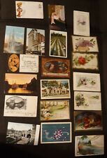 ANTIQUE POST CARDS , DIFFERENT  USED . LET'S TRAVEL TRHOUGH  TIME   BEGIN  LR picture