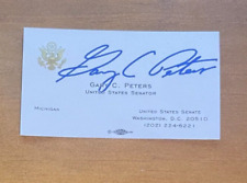 Michigan Senator Gary Peters Autographed Business Card picture