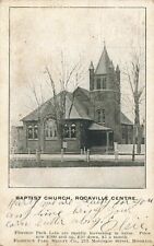 Baptist Church, Rockville Centre, Long Island, New York NY - 1908 VTG PC picture
