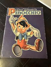 Vintage Walt Disney PINOCCHIO Book Pictures to Coloring Book Whitman 1939 picture