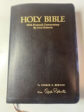 ORAL ROBERTS KJV (MINT GENUINE LEATHER COVER) 1981 Concordance,RobertsCommentary picture