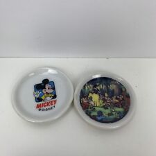 Vintage Rare 2 Piece Mini Disney  Mickey And Snow White Dishes  picture