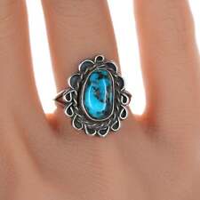 sz6.5 Vintage Navajo silver and turquoise ring sa picture