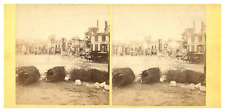Headquarters of Paris, Ruins of Saint-Cloud, 1871, Stereo Vintage Print Stereo, Legend picture