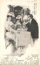 Vintage Postcard 1907 Royal Dining Setting Mirror Lovers Dating Couple Wedding picture