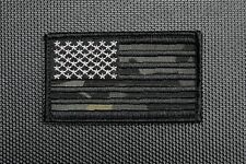 Multicam Black FWD US Flag Embroidered Patch USA MC Blk Blackout  picture