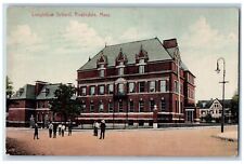 1918 Longfellow School Campus Building Student Roslindale Massachusetts Postcard picture