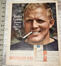 1963 Chesterfield Kings Vintage Print Ad Cigarettes Tobacco Tough Guy Smoking picture