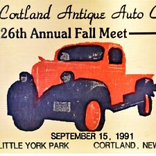 1991 Little York Park Car Show Antique Auto Club Cortland New York Plaque picture