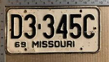 1969 Missouri dealer license plate D 3345 C Ford Chevy Dodge 10526 picture