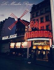 France Paris La Moulin Rouge Illumine Postcard M117 picture