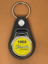 1968 CHEVELLE YELLOW  HIGH QUALITY LEATHER KEYCHAIN picture