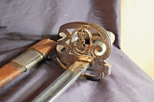 Antique Ranken 1892 British Rifle Brigade Officers sword with leather scabbard picture