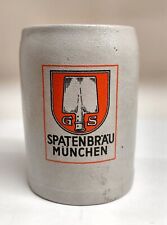 Vintage Spatenbräu Spatenbrau München Munich Beer Stein Stoneware .2 Liter picture