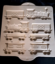 Vintage 1998 Gingerbread Cookie Stoneware Mold Home Town Train Pampered Chef picture