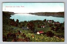 Colfax WA-Washington, Birds Eye View Rock Lake, Vintage Souvenir Postcard picture