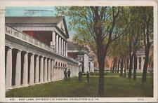 Postcard West Lawn University of Virginia Charlottesville VA  picture