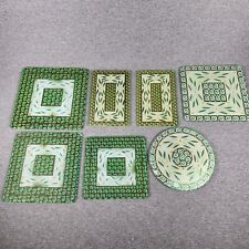 Temp-tations Presentable Ovenware by Tara Lot of 7 Trivets - Old World Green picture