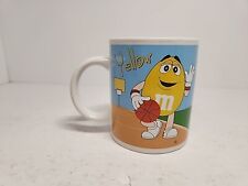 M&M's Yellow & Green Sports Theme Collectable Coffee Cup Mug Basketball Baseball picture