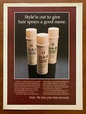 1981 Style Hair Spray Vintage Print Ad/Poster 80s Haircare Fashion Retro Décor  picture