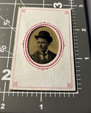 Handsome Man DERBY HAT Antique Tintype PHOTO picture