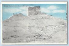 Green River Wyoming WY Postcard Castle Rock Clouds Scenic View 1918 Antique picture