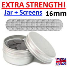 Tin 25 X 16mm EXTRA STRONG Steel Pipe Screen Filter Gauze Metal Bong Shisha Case picture