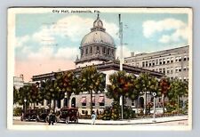 Jacksonville FL-Florida, City Hall, Vintage c1929 Postcard picture