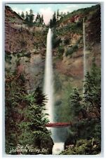 Yosemite California Postcard Big Falls Exterior Bridge Lake 1910 Vintage Antique picture