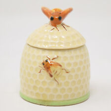 Marutomoware T Japan Vintage Bee Honey Pot Sugar Bowl Jar Granny Chic Small picture
