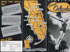 Orlando Florida Vintage 1940's Travel Brochure Black & White Photos Locator Map picture