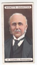Vintage 1906 HENRY CAMPBELL-BANNERMAN Trade Card Prime Minister United Kingdom picture