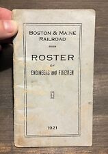 1921 Boston & Maine Railroad Roster of Engineers Firemen Seniority Order Booklet picture