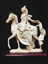 Giuseppe Armani Lady On a Horse all white ~ Vintage 1985 Florence Italy  picture