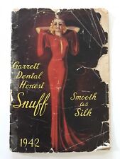 Vintage Wartime Ephemera 1942 Booklet Garretts Snuff Tobacco Almanac TENNESSEE picture