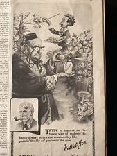 1916 Velvet Pipe Tobacco Liggett & Myers Frogs Perfume Painting Lily Fun Art picture