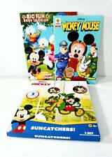 Mickey Mouse Disney Comic Book/Big Fun Color Book/Suncatchers Lot of 3  picture