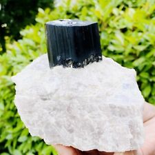 2.41LB Natural black tourmaline quartz crystal mineral specimen reiki healing picture