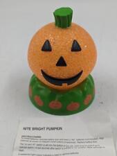 Vintage Avon Nite Bright Pumpkin Jack-o-Lantern Halloween Lighted Decoration picture