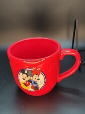 PAIR of Vintage Hallmark Cards Disney Mickey and Minnie Ceramic Coffee Mugs picture